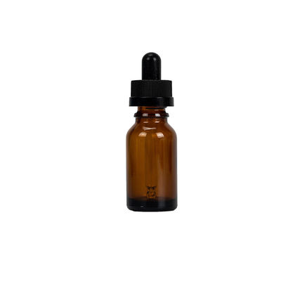 Bouteille à goutte à goutte en couleur d'impression personnalisée pour l'huile essentielle et le sérum Bouteille en verre noir résistant aux enfants avec goutte à goutte