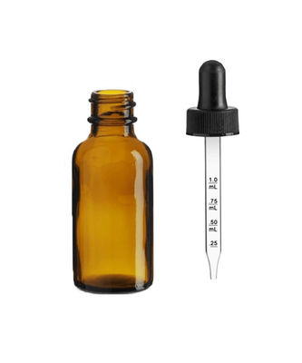 Liquides de l'huile E d'Amber Dropper Bottle For canabiss en verre sans danger pour les enfants