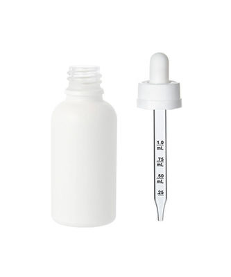 Bouteille sans danger pour les enfants de la teinture 30ml de compte-gouttes de Matte White Essential Oil Glass