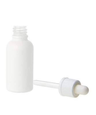Bouteille sans danger pour les enfants de la teinture 30ml de compte-gouttes de Matte White Essential Oil Glass