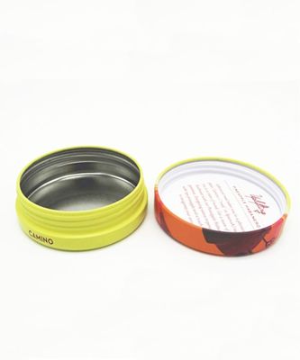 Emballage gommeux résistant de produits de Tin Boxes With Lids CBD de rond d'enfant