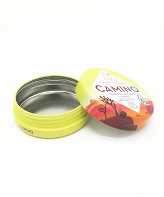 Emballage gommeux résistant de produits de Tin Boxes With Lids CBD de rond d'enfant