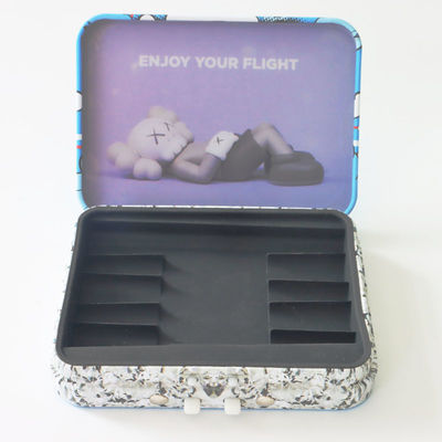 Enfant mat ou brillant Tin Box résistant avec l'insertion de silicium pour 5pcs Preroll