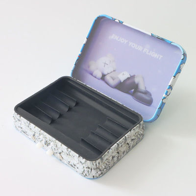 Enfant mat ou brillant Tin Box résistant avec l'insertion de silicium pour 5pcs Preroll