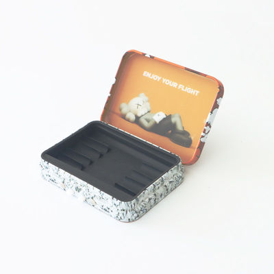 Boîte d'étain à charnière de différentes tailles pour plusieurs joints Prerolls Conception résistante aux enfants