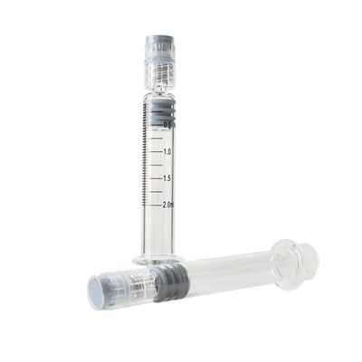 Seringues de verre à verrouillage Luer vide avec plongeur métallique ou plastique pour huile cosmétique