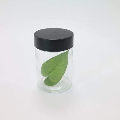 Bouteilles de verre transparentes à l'épreuve des enfants avec couvercles à vis pour le stockage étanche des mauvaises herbes
