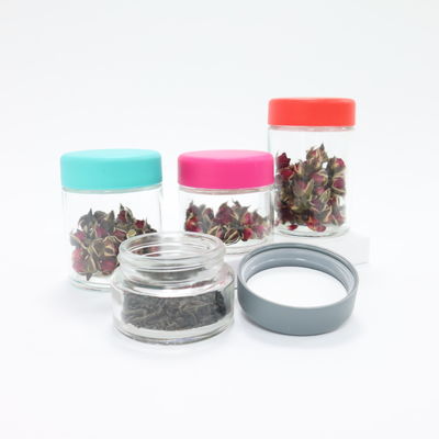 2 oz 3 oz Logo personnalisé Bouteille à herbe en verre avec bouchon à vis résistant aux enfants