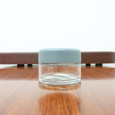 Bouteilles de verre transparentes à l'épreuve des enfants avec couvercles à vis pour le stockage étanche des mauvaises herbes