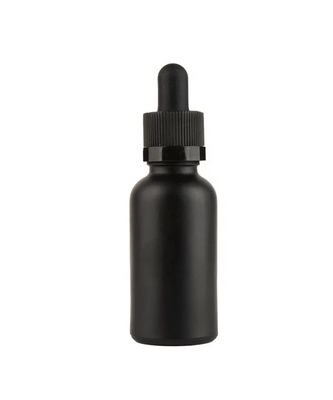 Bouteille à goutte à goutte en couleur d'impression personnalisée pour l'huile essentielle et le sérum Bouteille en verre noir résistant aux enfants avec goutte à goutte
