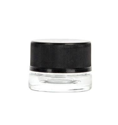 Bouteille en verre concentré blanc avec capuchon à vis CR Clair Blach Bouteille de cire personnalisée