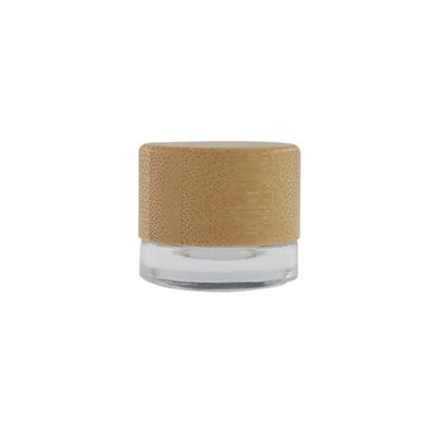 Bouchon à vis à huile essentielle Dab Jar Resistant aux enfants Bouchon de bambou Jar 3ml 5ml