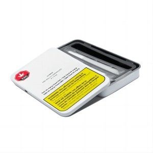 Boîte d'étain rectangulaire résistante aux enfants pour le stockage sécurisé de 0,5 g de préservatifs et de produits comestibles