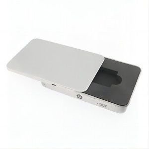Boîte d'étain rectangulaire résistante aux enfants pour le stockage sécurisé de 0,5 g de préservatifs et de produits comestibles