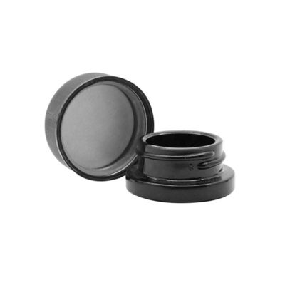 Bouteilles en verre concentré résistant aux enfants de 9 ml, paroi épaisse, petite bouteille noire avec capuchon noir
