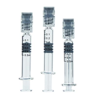 0.5 ml Luer Slip Luer Lock Borosilicate Seringues en verre pour huile de CBD