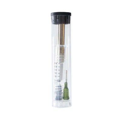 1 ml de seringue en verre Luer Lock avec plongeur métallique doré
