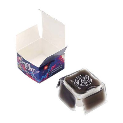 Mini pot à concentré en verre vide de 5 ml, 7 ml et 9 ml à impression personnalisée, résistant aux enfants, boîte en papier holographique avec pack de glace pour huile et crème