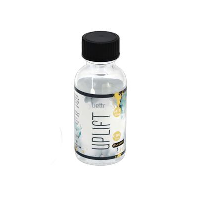 Bouteille en verre mini luxe de 30 ml (1 oz) étanche aux odeurs avec étiquette personnalisée, petite, avec bouchon à vis en aluminium doré pour liquide Mojito