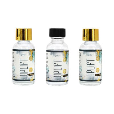 Flacon en verre Boston rond transparent hermétique et étanche de 30 ml (1 oz) avec bouchon à vis noir pour huile essentielle, médicament liquide, liquide