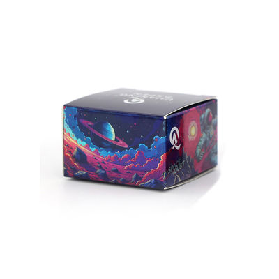 Mini pot à concentré en verre vide de 5 ml, 7 ml et 9 ml à impression personnalisée, résistant aux enfants, boîte en papier holographique avec pack de glace pour huile et crème