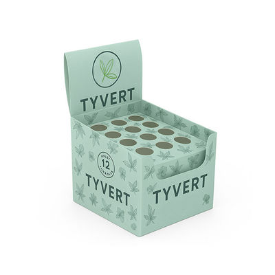 Boîte d'exposition en carton personnalisée imprimée pour tubes pop-top en plastique, présentoirs de comptoir en papier pour l'emballage et l'exposition en magasin de détail de pré-roulés