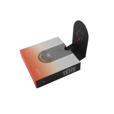 Boîtes en papier magnétiques pour pré-roulés avec couvercle rabattable et sécurité enfant avec rabats