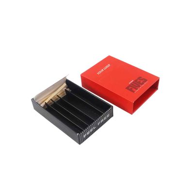 Boîte en papier de tiroir à allumettes personnalisées résistante aux enfants pour 5 paquets de mini-pré-rolls