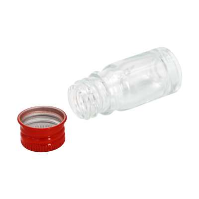 Mini bouteille en verre transparent sans fuite avec couvercle métallique pour les cosmétiques à base d'huile liquide