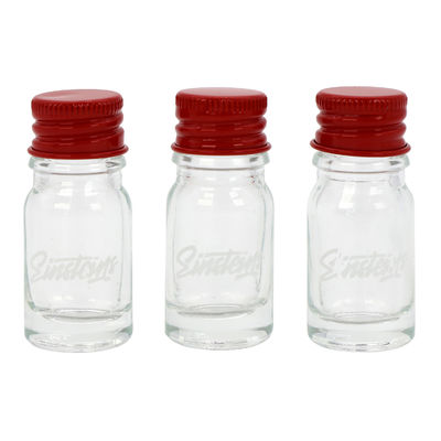 Logo personnalisé huile de médicament concentrée 5 ml bouteille en verre pot avec couvercle métallique rouge